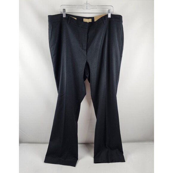 Talbots Pants Womens Plus 20W Black Windsor Wide Leg Wool Pants (42x32) NWT
